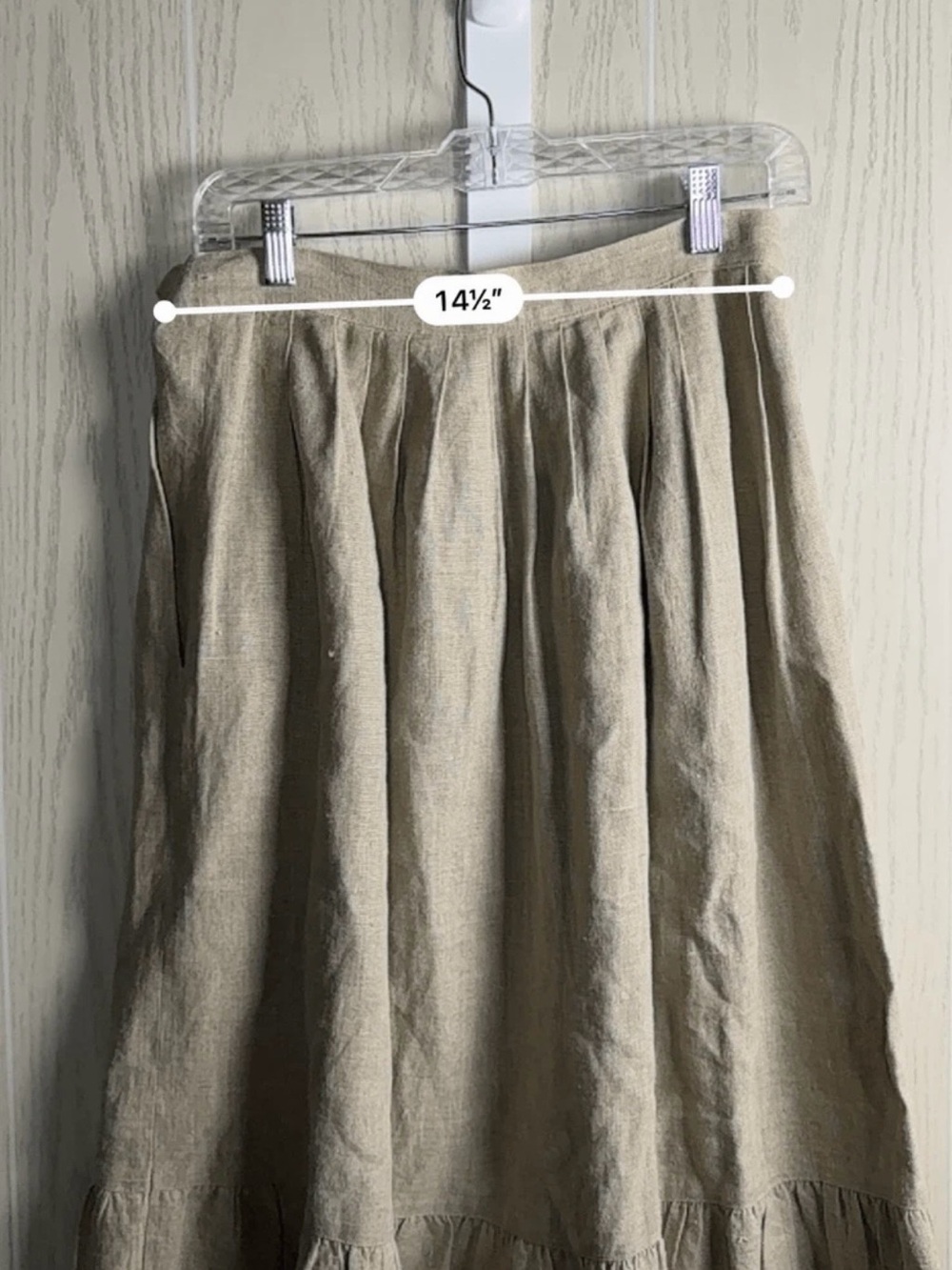 Ralph Lauren Country 100% linen tiered midi skirt - Picture 9 of 10